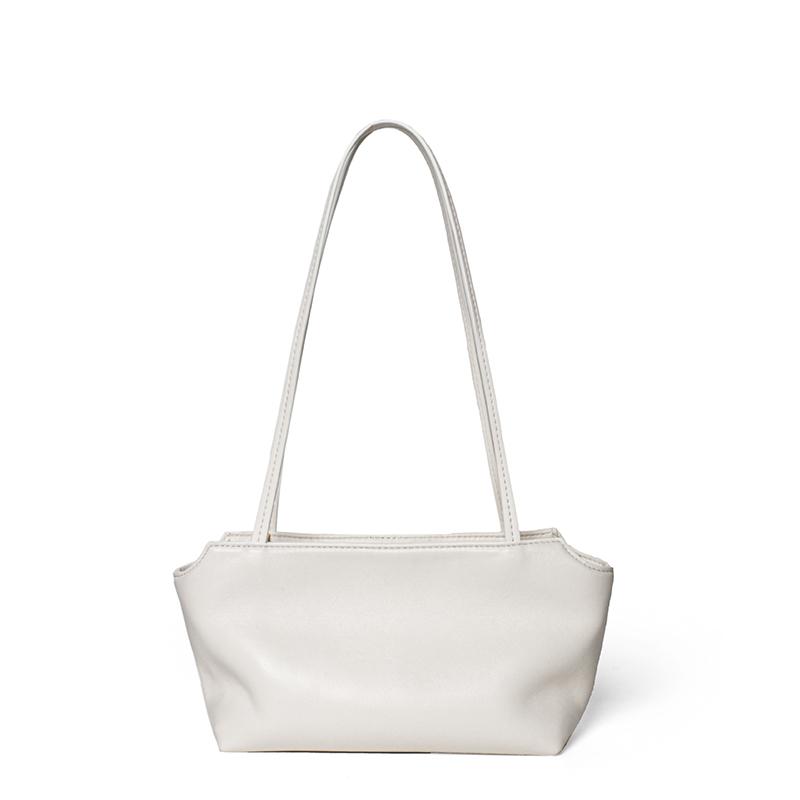 Echt Leer Dames Onderarmtas Klassieke High-End Luxe Schoudertas Europese Amerikaanse Eenvoudige Effen Kleur Fashi Handtas