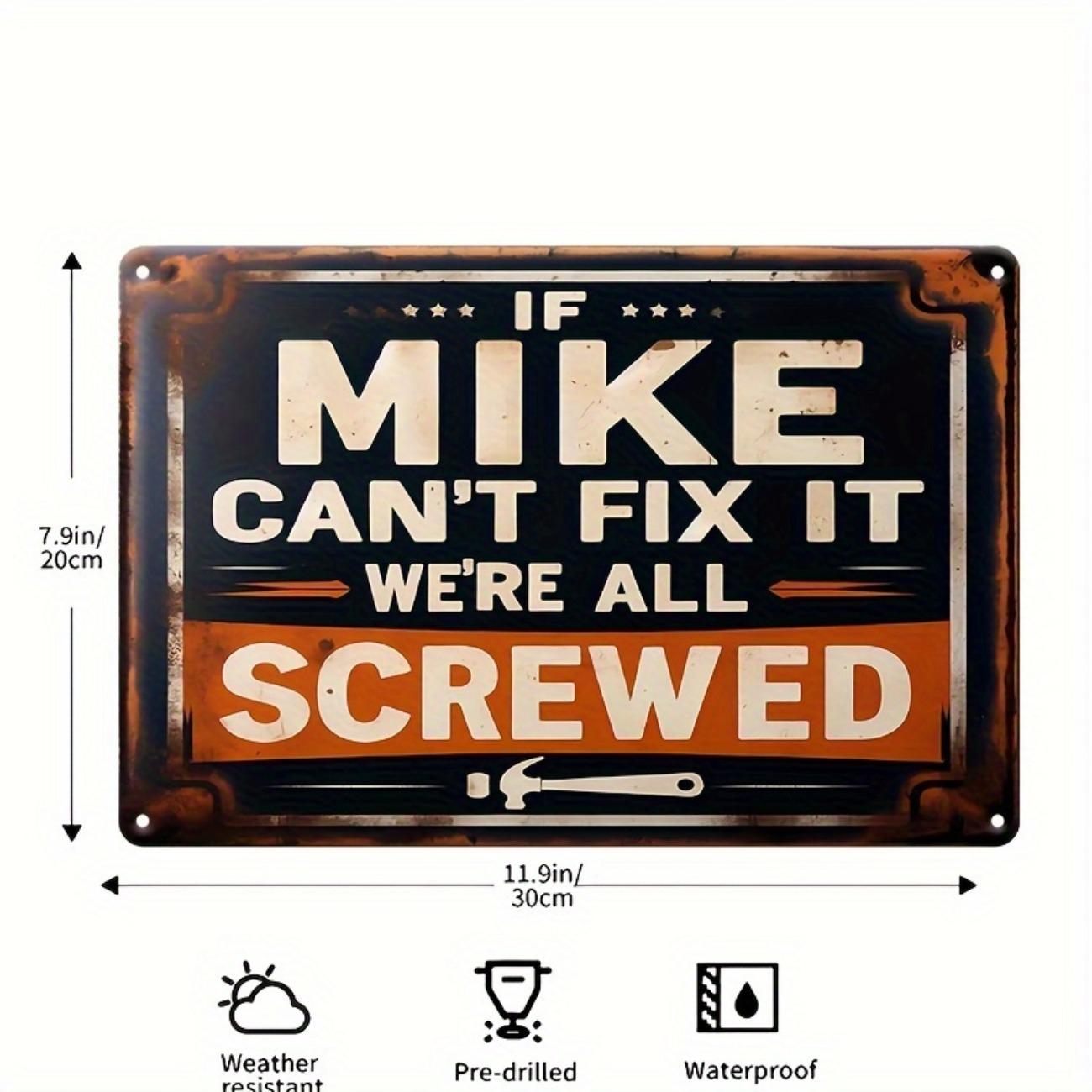 

1pc Industrial Metal Garage Sign Funny Mechanic Decor Iron Plaque білий