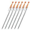 Soomloom Pegs Made of Titanium with Fixed Rope for Tents and Tarps 20/24/30/35/40cm Set of 4/6/8