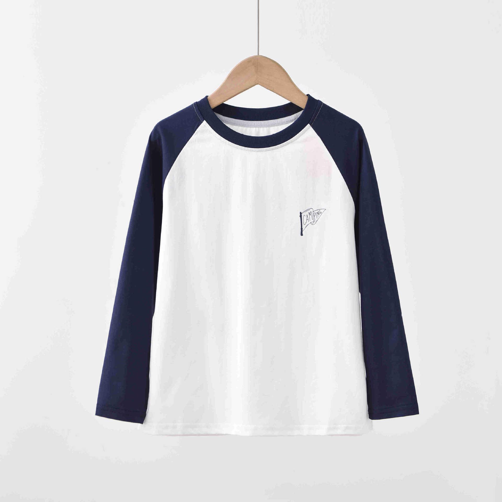 

2025 Boys & Girls Autumn Long-Sleeve T-Shirt: Stylish, Slightly Elastic, Inner or Outer Wear. 120 cm білий