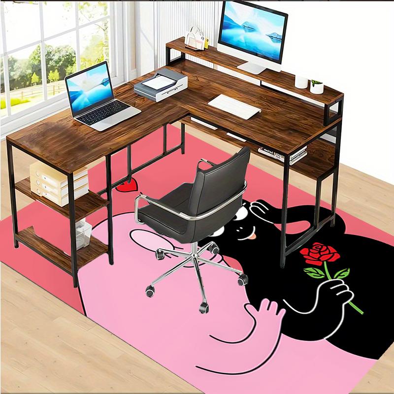 barbapapa Polyester Carpet, Soft Indoor Mat for Office Chair, Living Room, Computer Desk - Decorative Home Office Rug Design