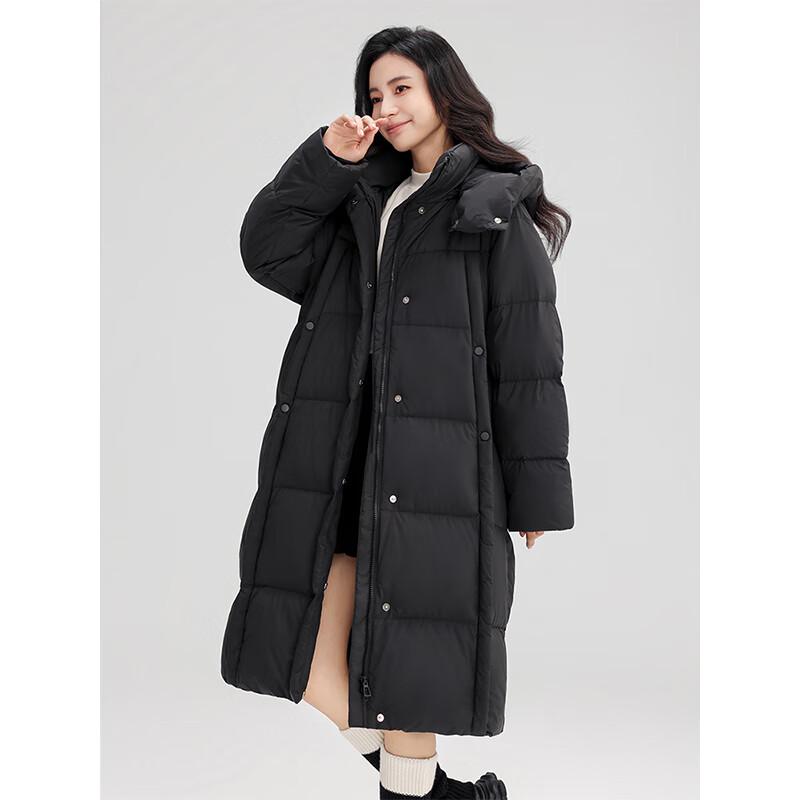

YAYA 2025 Women s Long Hooded Down Jacket