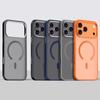 Luxury Alloy Lens Frame Matte Magsafe Case For iPhone 17 Air 17Pro 17Pro Max Translucent Hybrid Magnetic Shockproof Hard Cover