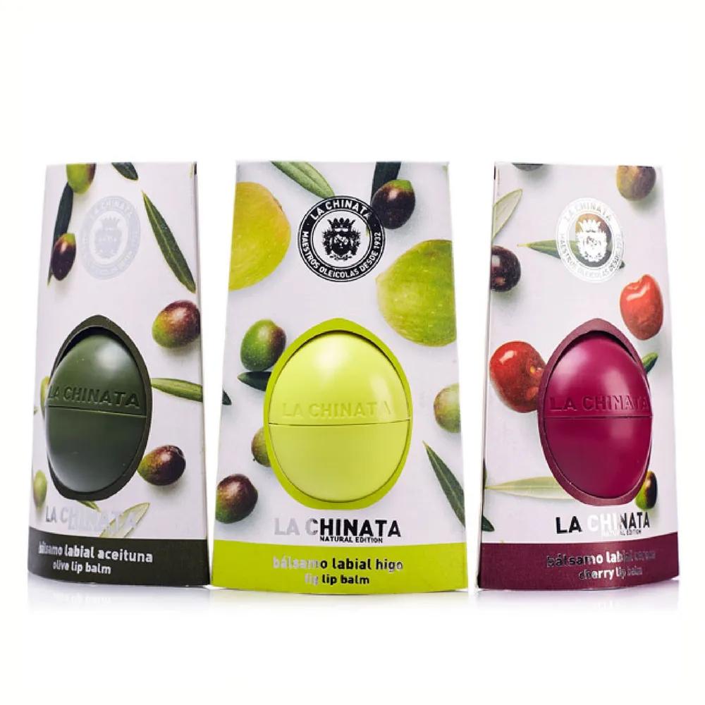 La Chinata Spanish Lip Balm 3-Piece Set: Cherry + Fig + Olive Oil