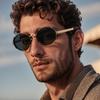 JYL Men's Round Polarized - Screwless Driving Outdoor Shades MY-98326