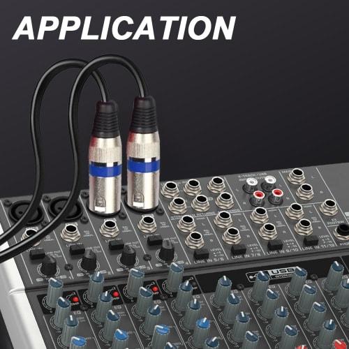 Xiatiaosann XLR 1 To 2 Splitter Microphone Cable, XLR Female To Dual XLR Male Balanced Patch Y Mic Cord (45cm/1.5FT)