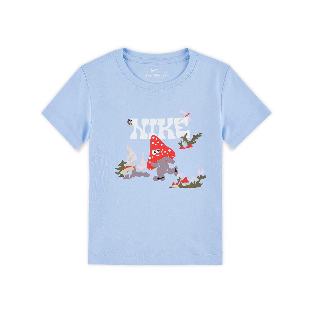 Nike T-Shirt Ringlet Cotton Comfortable Soft Skin-Friendly Short Sleeve Kids Tops Heart-Blue IM4496-422
