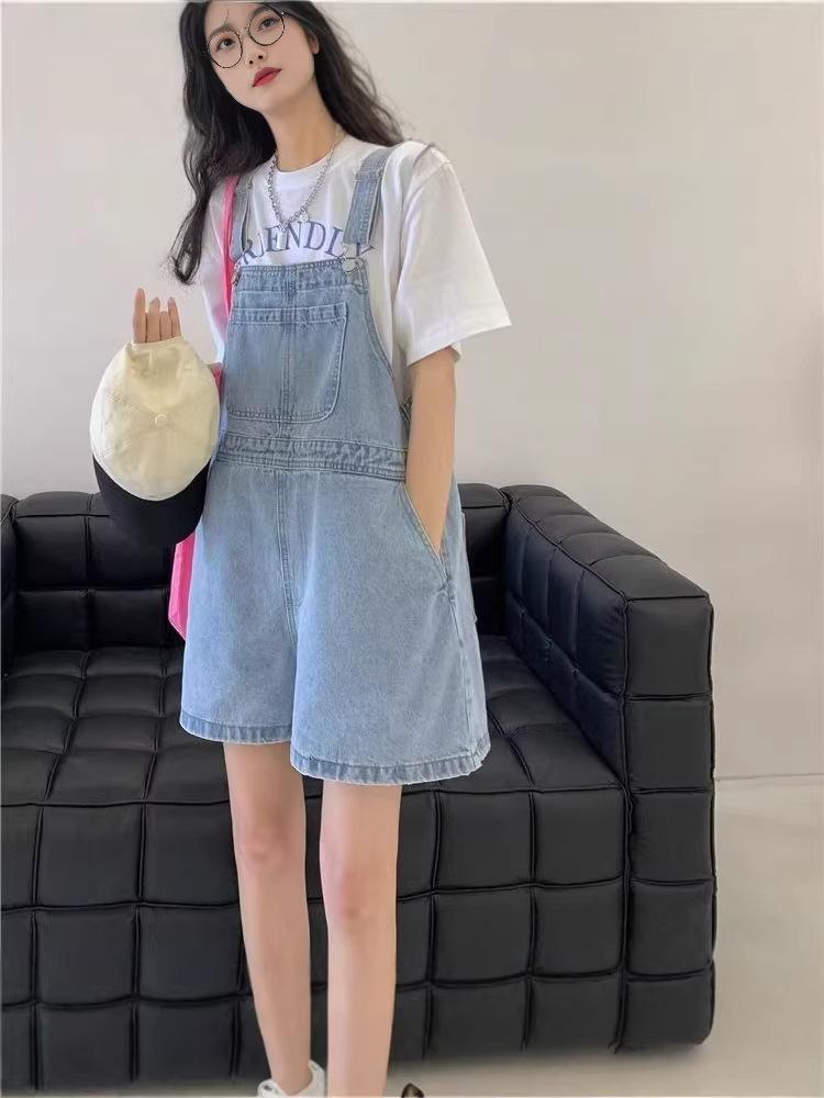 Autumn 2025 Women's Denim Wide-Leg Overalls - Slimming & Stylish for Petite Fit