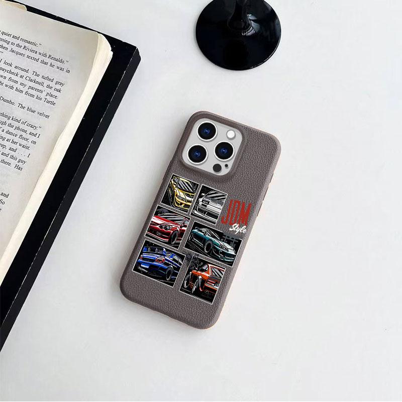 

Race Car Lichee Pattern Phone Case For iPhone 17 Pro Max Air 16 16e 15 14 13 12 11 Pro Max Plus X XS MAX XR Back Cover iPhone 15 Pro Max