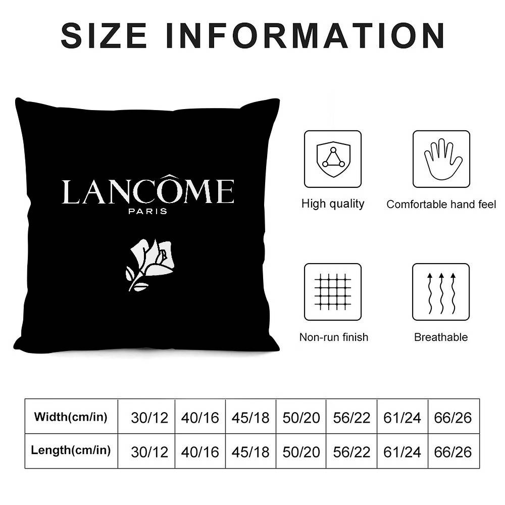 Fashion Pattern L-L-LancomeS Pillow Case Home Double-sided Printing Short Plush Colorfast Microfiber Cushion Cover