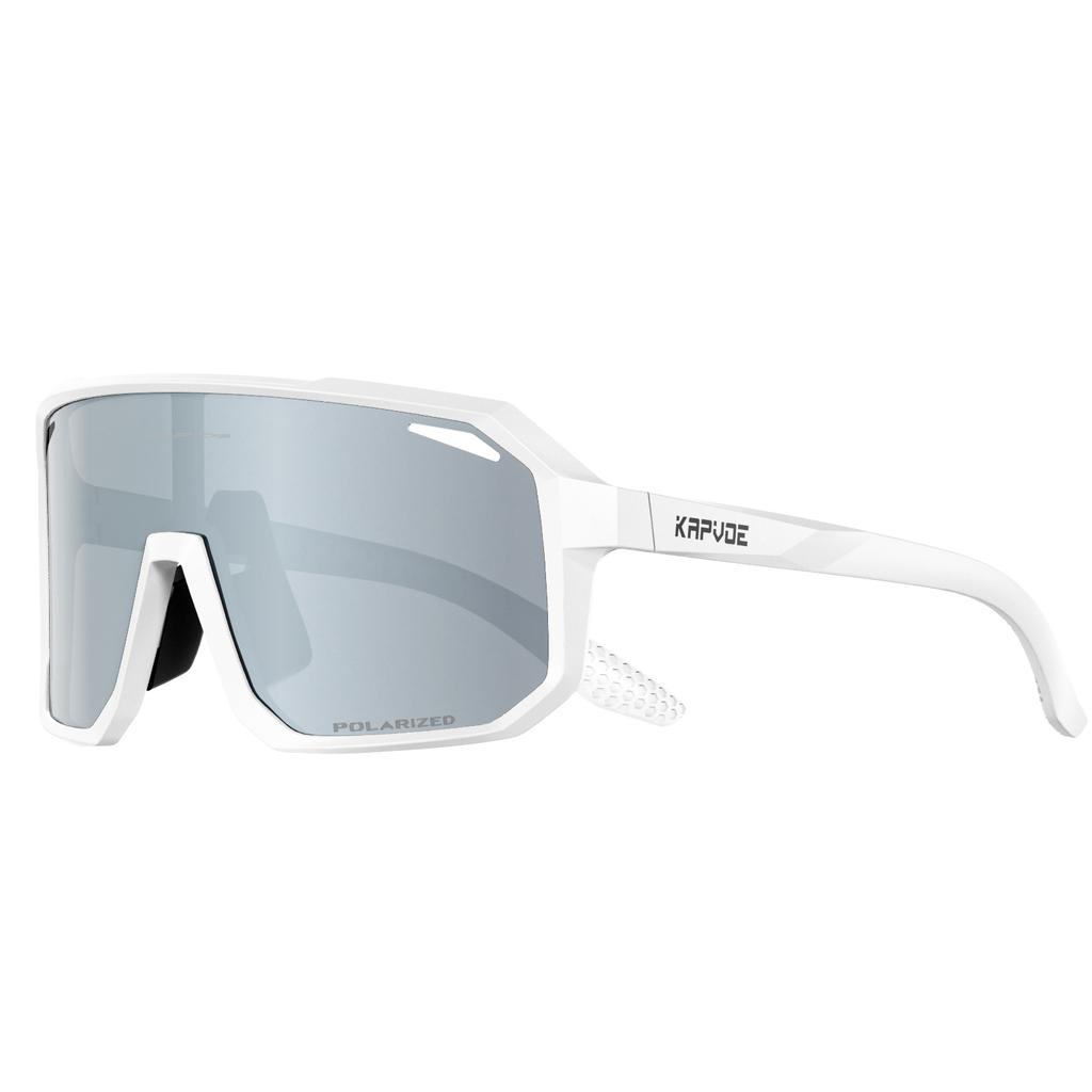 Lunettes de Soleil Sportives Polarisées Kapvoe pour Homme Lunettes de Vélo Photochromiques Lunettes de Vélo d'Extérieur pour Vélo VTT UV400