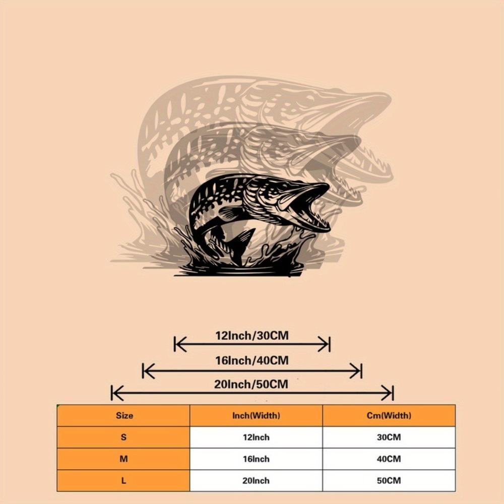 1pc Metal Fish Wall Art Pike Fishing Decor for Man Cave Lodge