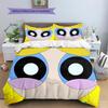 Powerpuff Girls Blossom Bubbles Buttercup Character Pattern Bedding Home Decoration Festival Gift (1 * duvet cover + 2 * pillowcase, without core)
