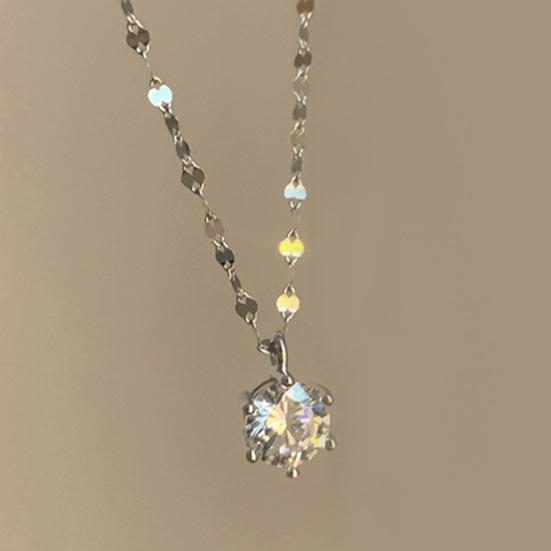 Women Necklace Luxurious High-end Shiny Rhinestone Geometric Neck Chain Female Jewelry