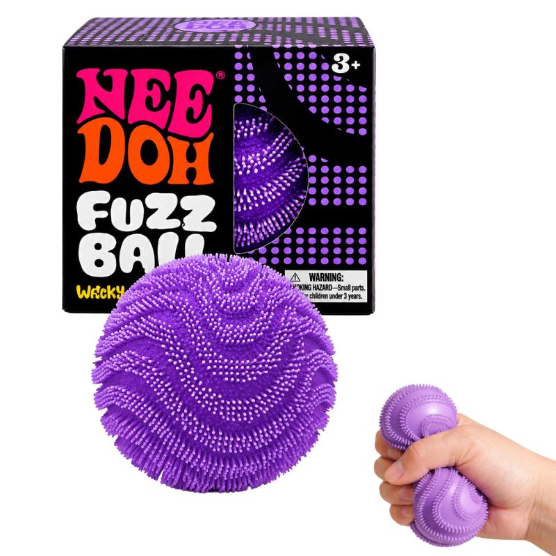 Schylling Nee Doh Bola de Fuzz Olas Caja Sorpresa Sensorial Apretable Alivio del Estrés Juguete para Mover