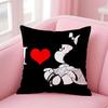 QQuino Cartoon Cute Girl MafaldaM Cushion Cover Pillowcase Short Plush Invisible Zipper Room Sofa Cushion Cover