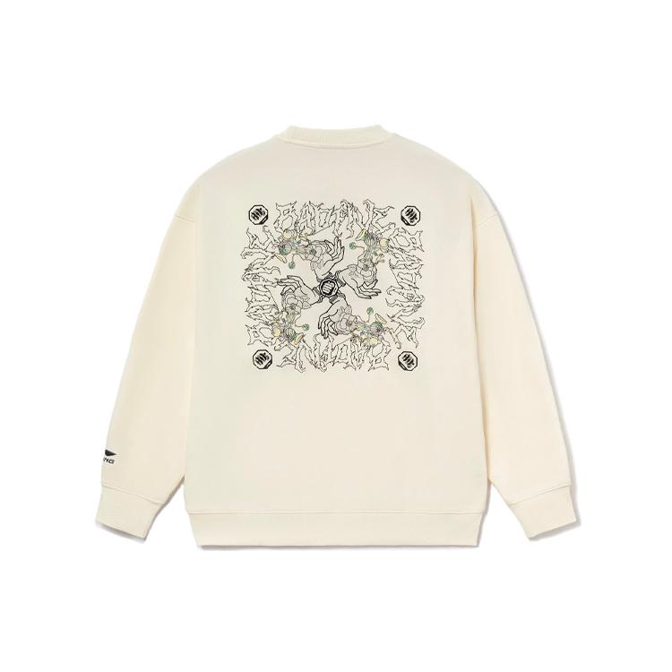 Li Ning Sweatshirt Unisex Vanilla White AWDRF87-3