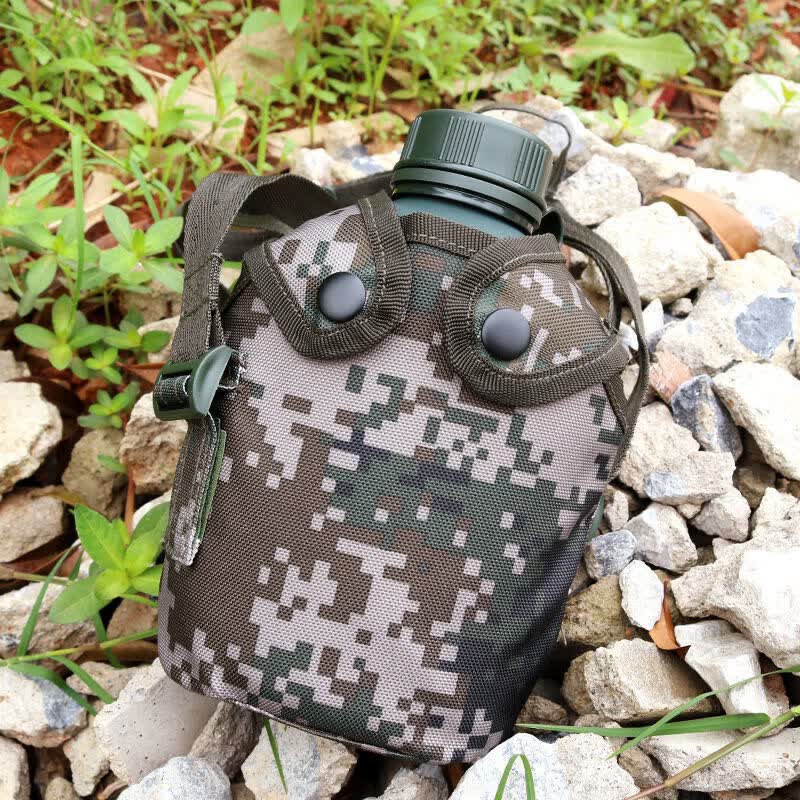 Miao Ang Outdoor Portable Aluminum Flat Water Bottle with Strap