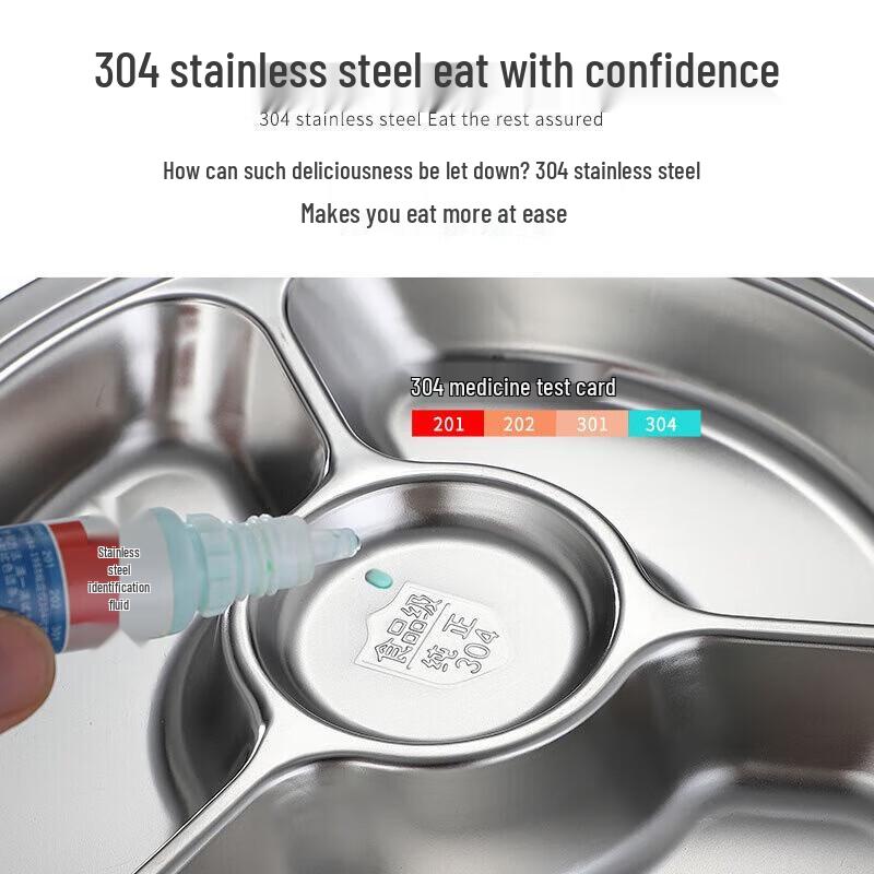 MAXCOOK 304 Stainless Steel Divided Lunch Tray