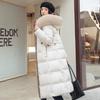 Womens Long Winter Coat 2026 Oversized Knee-Length Hooded Puffer With Faux Fur Collar Slim Fit Belted