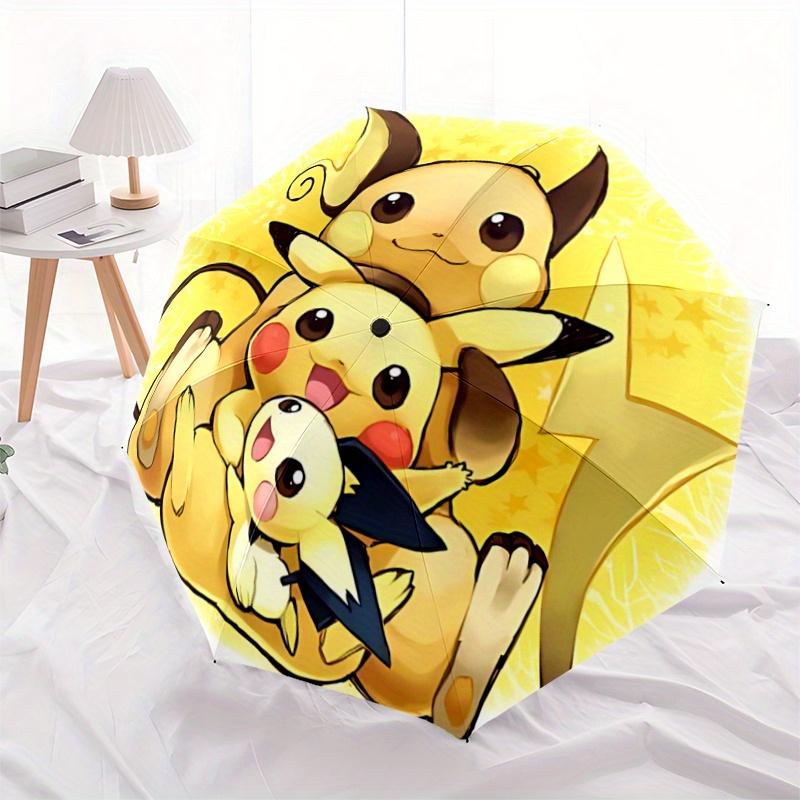 

1pc Pikachu Family Automatic Opening and Closing Umbrella - Lightweight 3-Fold Design, Suitable for Fans, Travel, Daily Use, Interesting Shape, Consid