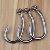 5Pcs Stainless Steel Circle Fishing Hooks Barbed Big Game Hook Tuna Fishhooks  Boat Sea Fishing