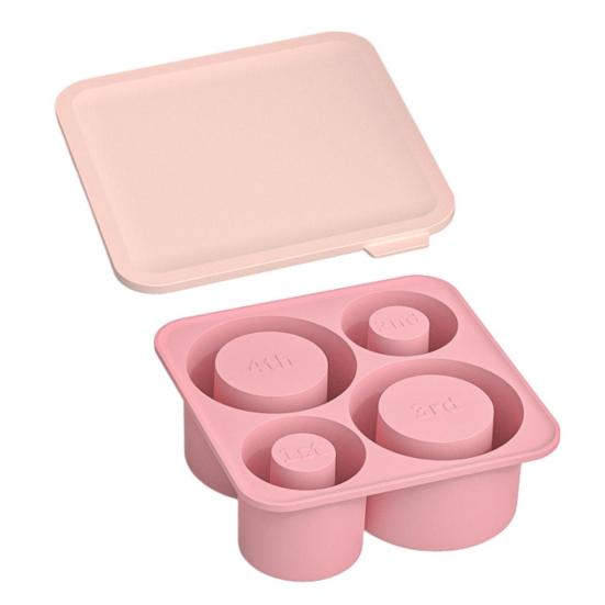 Silicone Cylinder Ice Tray with Lid Portable Popsicle Maker Easy Release Ice