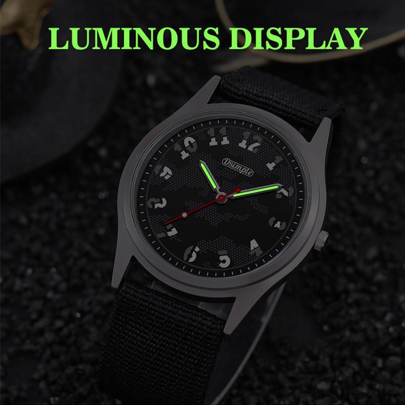 Fashion Mens Sports Watches for Men Luxury Nylon Quartz Wrist Watch Calendar Luminous Clock Man Business Casual Watch