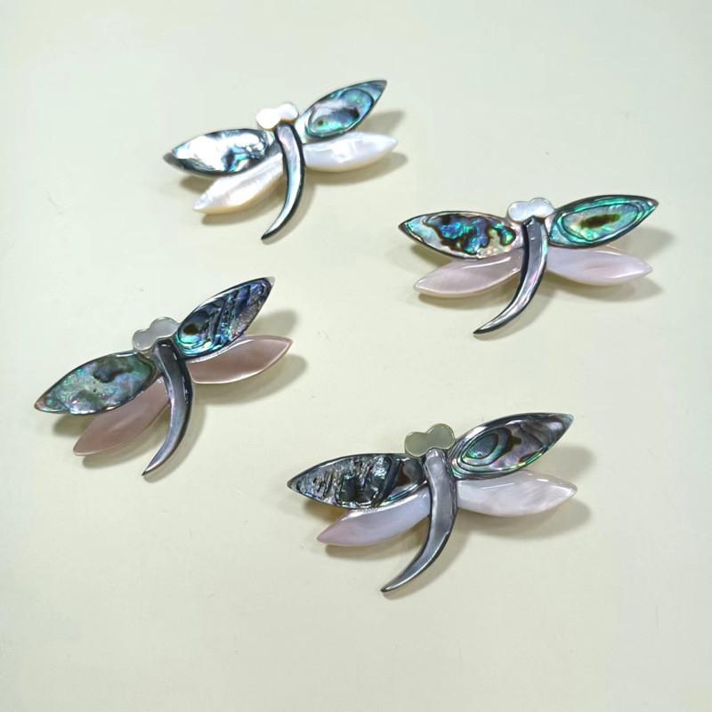 Shell Dragonfly Cartoon Brooch With Handcrafted Inlay For Girls And Women