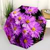 1PC Daisy Flowers Folding Umbrella Fashion Auto-Open Design 8 Iron Ribs Plastic Handle Foldable Sunshade Perfect Christmas Gifts