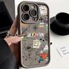 For iPhone 16 Pro Max 15 Pro 14 Plus 13 12 11 XS XR 8 7 Case Shell Signboard Print TPU Soft Shockproof Matte Phone Cover