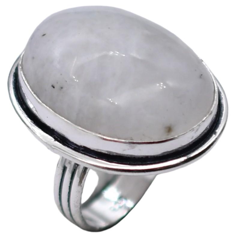 Moonstone Natural Gemstone Ethnic Antique Design Ring US Size-6.25 A263