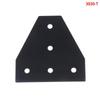 1Pcs T/L Type 5 Hole Joint Board Plate Corner Angle Bracket Connection Joint Strip For 2020 3030 4040 Aluminum Profile