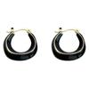 Silver Fashion Green Drop Glaze Irregular Earrings For Woman Halloween Party Jewelry Accessories Gift