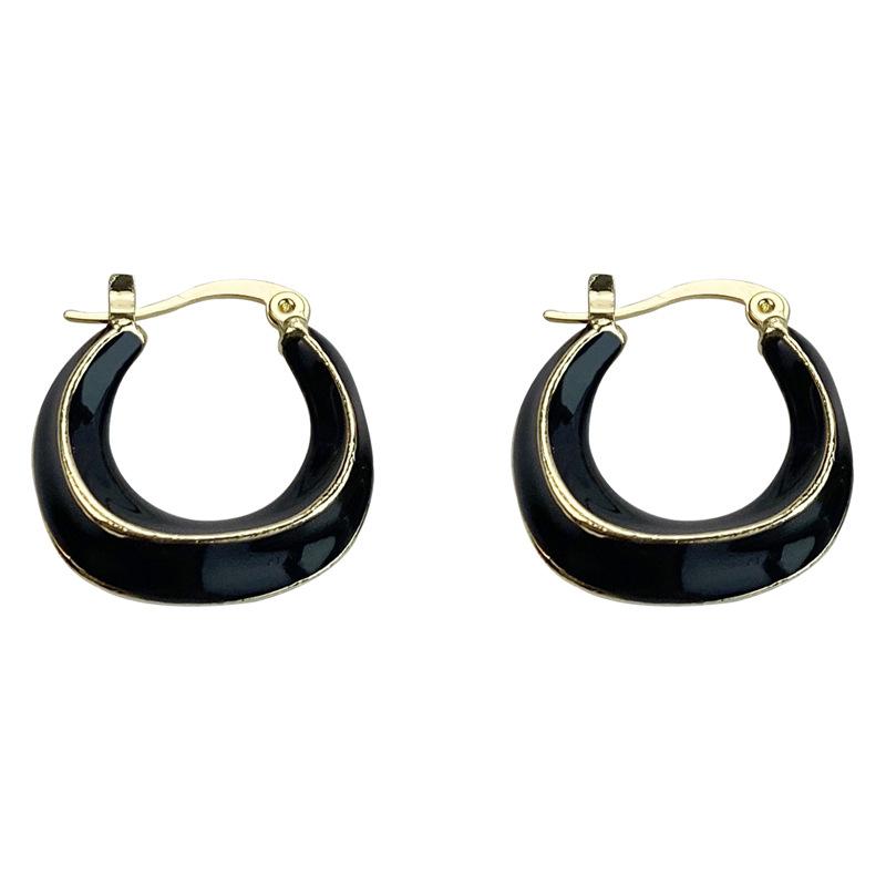 Silver Fashion Green Drop Glaze Irregular Earrings For Woman Halloween Party Jewelry Accessories Gift
