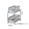 2-Tier Under Sink Organizer Kitchen Drawer Bathroom Storage Racks Multi-Use Slide-Out with Handles Under Sink Cabinet Organizers