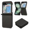 For Samsung Galaxy Z Flip5 5G Case Calf Texture PU Leather Shockproof Phone Cover