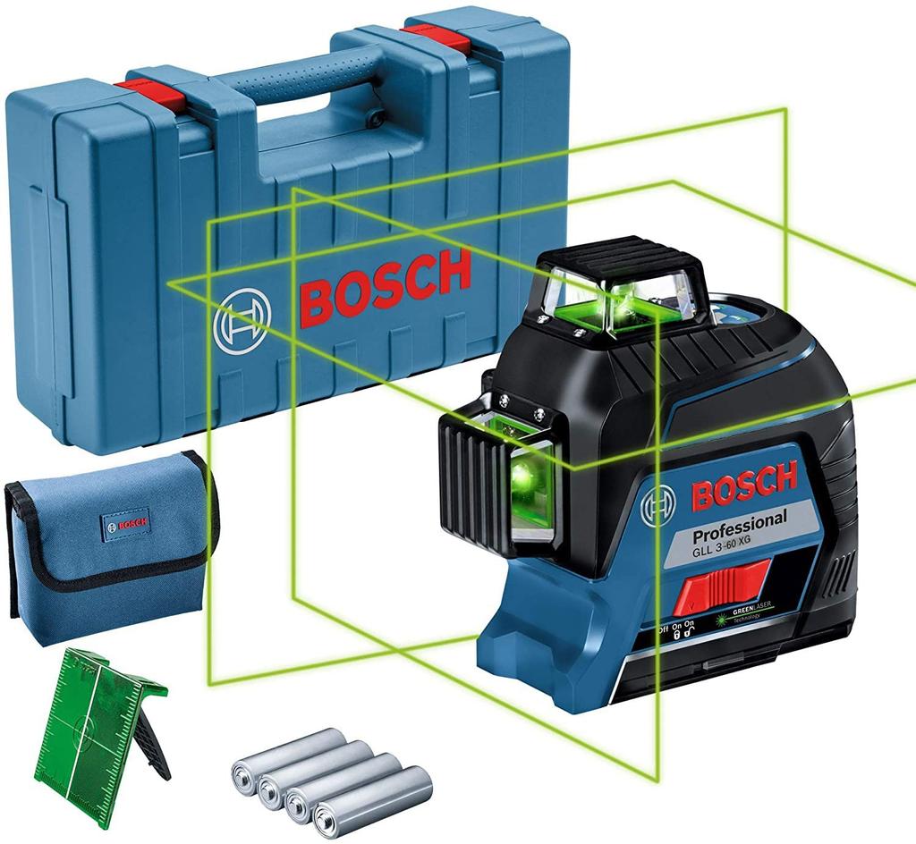Profesionální laserový značkovač BOSCH nesoucí cílový panel modrý (Ochranné pouzdro, pouzdro, součástí) GLL3-60XG