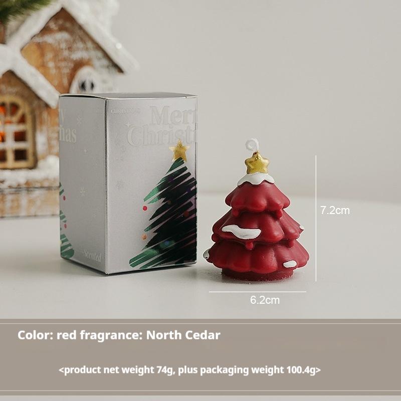 Cute Simulation Christmas Tree Aromatherapy Candles Handmade Fragrance Girl Creative Decoration Ornaments Christmas Gifts