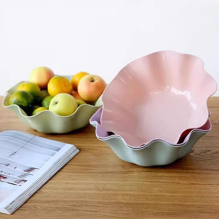 European Style Plastic Fruit and Snack Plate for Home and Office