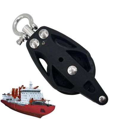 Pulley Accessories nylon+Stainless Steel Rope Pulley Efficient Bearing Design Fix Paddle Pole Net Pulley Tool Kayak Boat Fitting