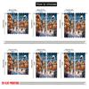 2pcs,2D Plane Printing Curtains Digital Printed Joyful Elves Playing In a Festive Light Versatile 100% Polyester (without Rod)