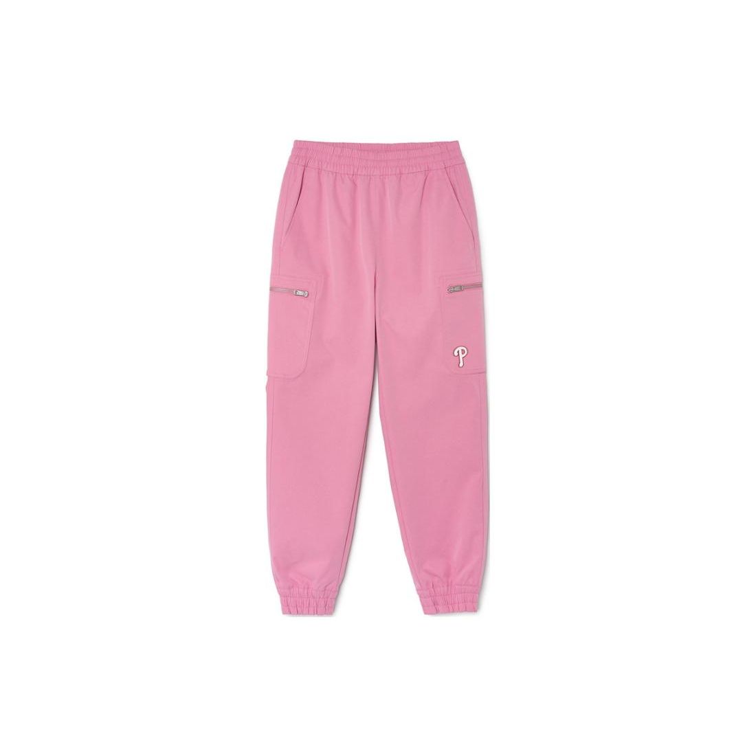 MLB SS23 New York Yankees Logo Bestickt Elastischer Bund Bündchen Freizeit Hose Damen Hosen Pink 3FWPB0231-10PKL S pink