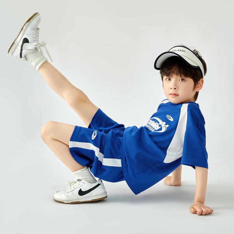 Duoduojia Boys Lightweight Breathable Summer Sports T-Shirt & Shorts Set 160
