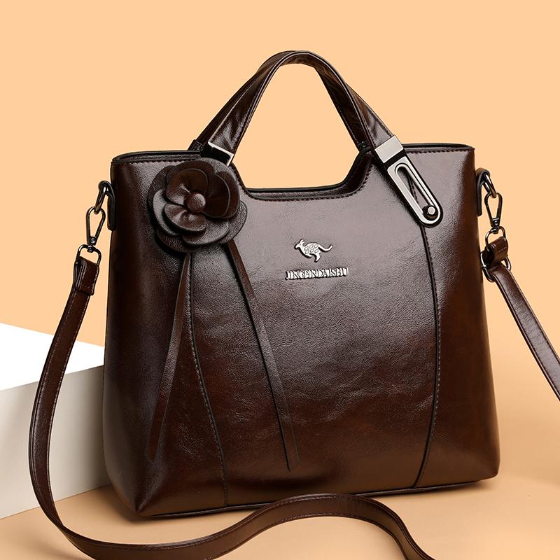 Vintage Damenhandtasche Pendler-Tragetasche Große Kapazität Umhängetasche