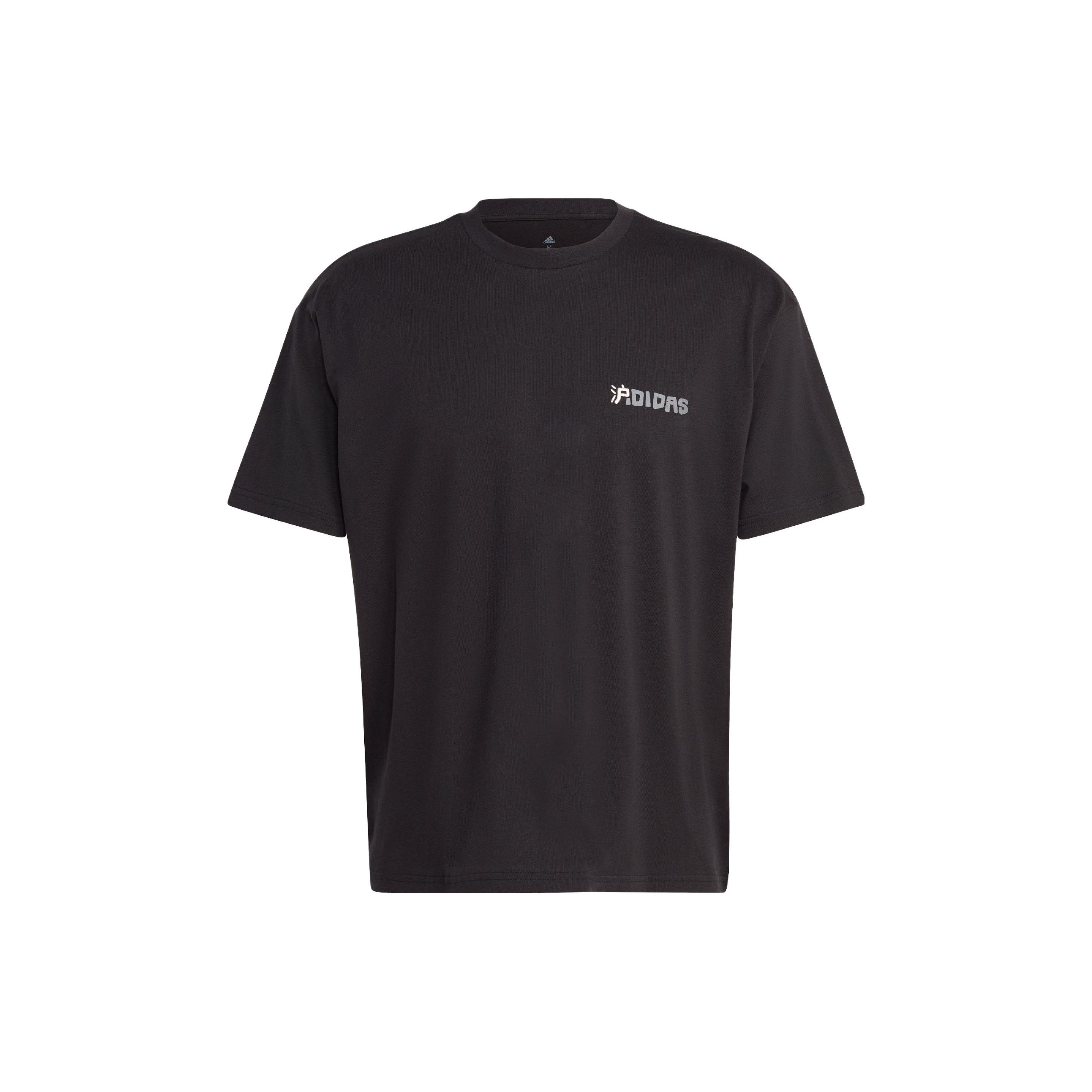 Adidas T Shirts Unisex Black Crew Neck Moderate Straight Fit IC4714 XXL