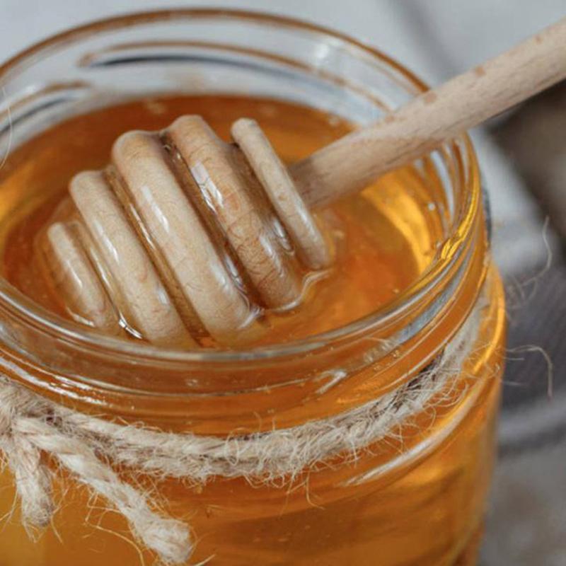 20Pcs Durable Long Stick Honey Stir High Quality Bar Mixing Handle Jar Spoon Practical Wood Dipper Honey Kitchen Accessories