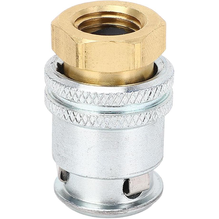 

Keenso 1 Pair Lock On Air Chuck, 1/4FNPT 150PSI Brass Locking Tire Air Chuck Replacement for Connecting Tire Valve