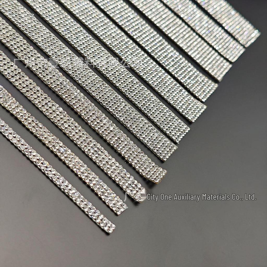 Rhinestone Hot Fix Strip for DIY Shoes, Bags, Belts, Collars, Clothing, and Jewelry Accessories