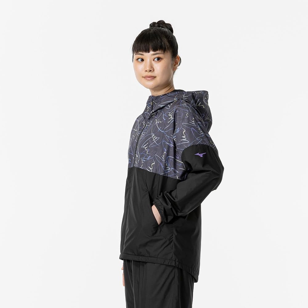 Mizuno Breath Thermo Training Warmer and Size S Jacket, Moisture-Wicking Heat-Generating, 32MEA831, Black,